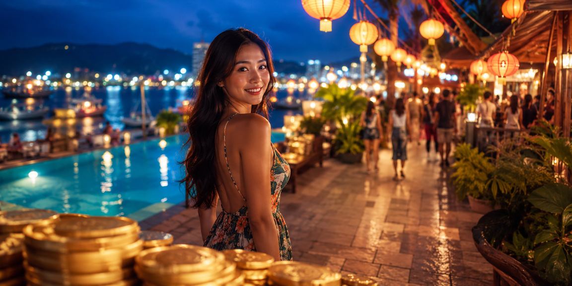 Không khí cá cược sôi động tại chợ đêm Vũng Tàu với điện thoại và casino trực tuyến
